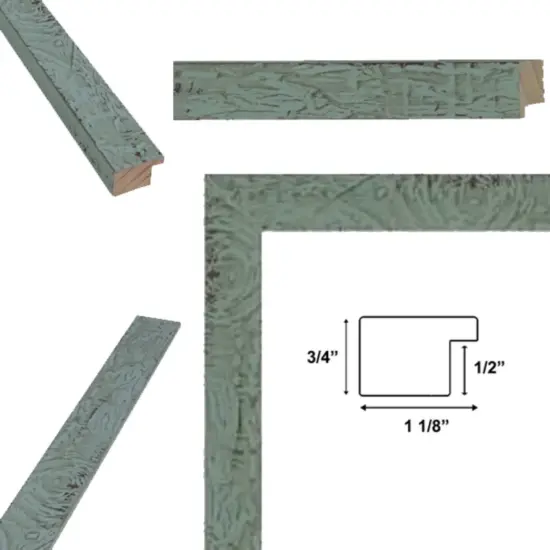 Slim Teal Seaspray Chabi Chic Farmhouse Barnwood Rustic Picture Frame 11x16 frame {3}