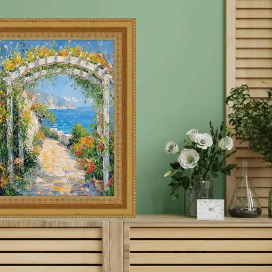 Wide Aged Gold Traditional Picture Frame 12x14 frame {4}