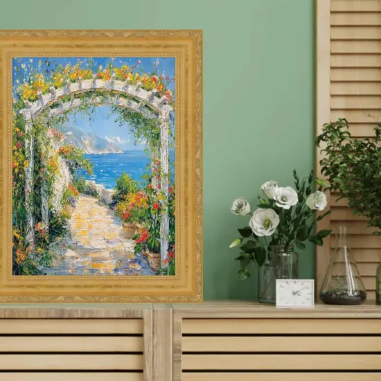 Gold Leaf Scoop Victorian Picture Frame 9x12 frame {4}