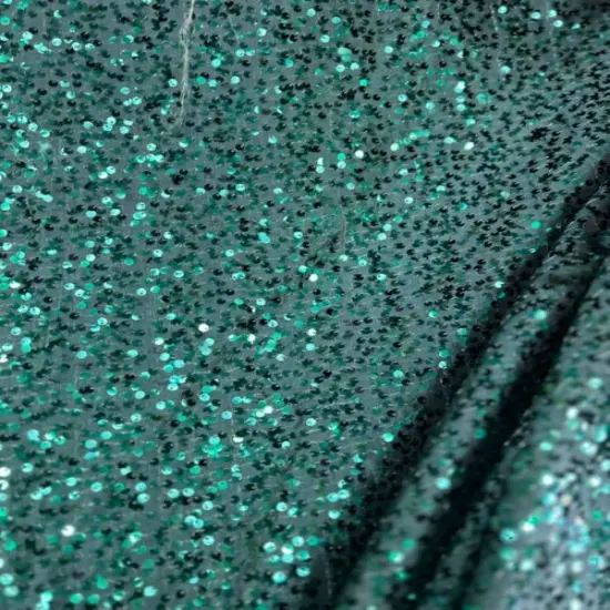 1 Yard Sequin Taffeta Fabric Sparkly Costume & Event Material 50&ndash;54 Inches Wide Hunter Green {1}