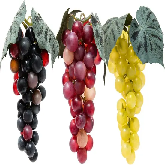 3 Bunches Lifelike Fake Grapes {1}