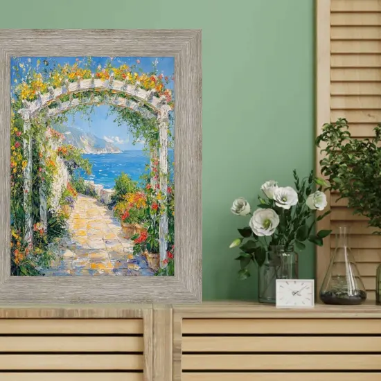 Grey White Wash Grain Barnwood Picture Frame 36x36 frame {5}