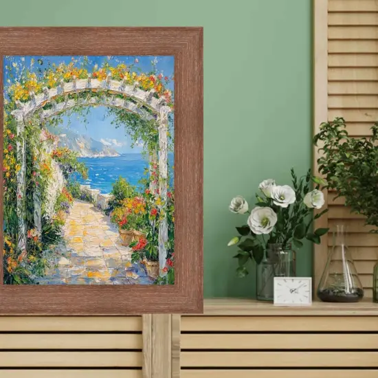 Rust Brown Grain Barnwood Picture Frame 15x15 frame {5}