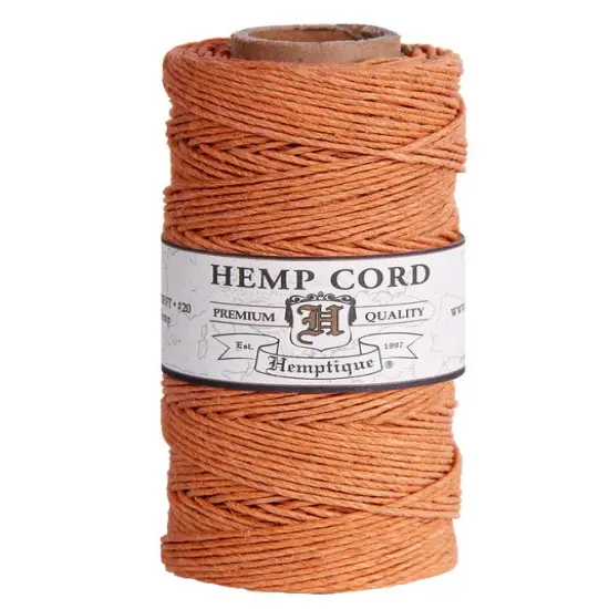 Hemptique 1mm #20 Hemp Cord Spools Jewelry Making Macrame Crochet Crafting Gift Wrapping Peach {1}