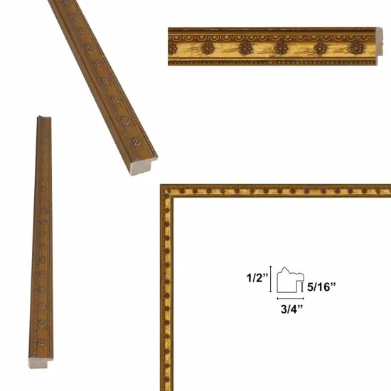 Narrow Gold Stars Picture Frame 36x36 frame {4}