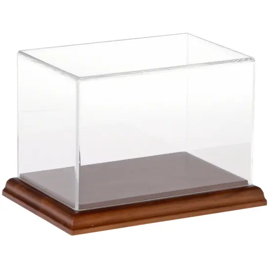 Plymor Clear Acrylic Display Case, 6" x 4" x 4" Hardwood {1}