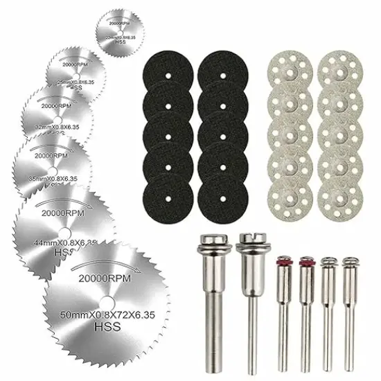 Cutting Wheels for Rotary Tool, Diamond Metal Wood Cutting Wheels and Drill Cutting Disc (Silver Cutting Wheel) {1}