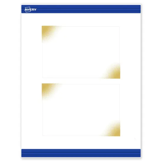 Avery Printable Rectangle Postcards with Sure Feed Technology, Pre-Printed Gold Blush Pattern, Matte White, 4" x 6", Laser & Inkjet Compatible, 20 Total, Great for Branding, Marketing, and Events {1}
