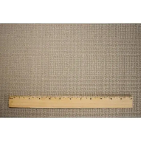 Taupe Beige Wool Blend Glenplaid Damask Decorating Fabric By the Yard {2}