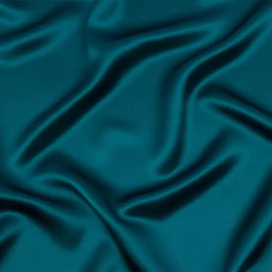 1 Yard Stretch Silk Charmeuse Deep Teal Smooth Solid Fabric 41 inch Width {1}