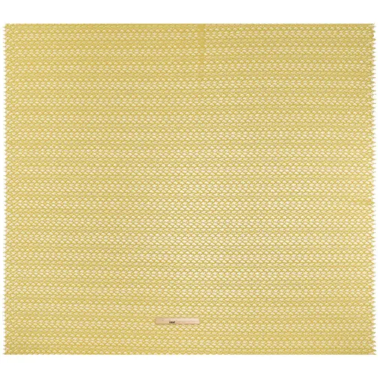 1 Yard Chartreuse Corded Lace Fabric Diamond Lattice Eyelash Edge Sheer Nylon Rayon 50 Inch Width {4}
