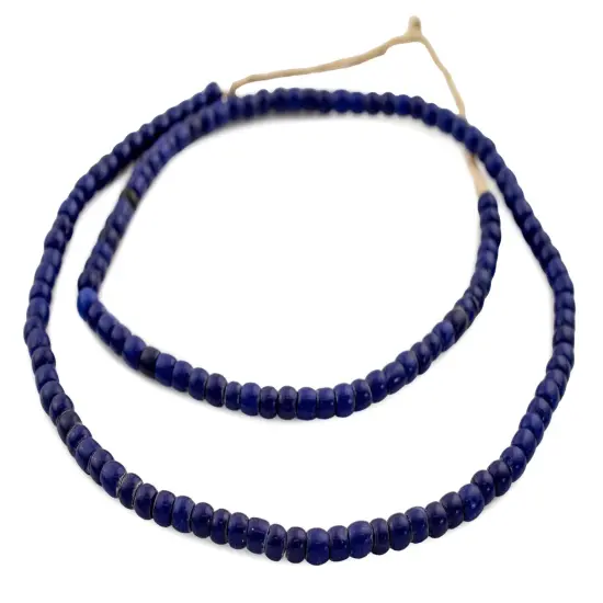 The Bead Chest Navy Blue Turkana Beads: Authentic East African Tribal Glass Beads from Kenya {3}