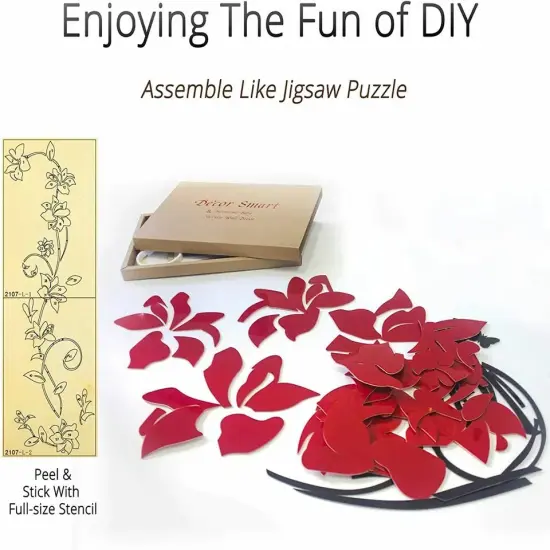 3D Rattan Flower Stickers {3}