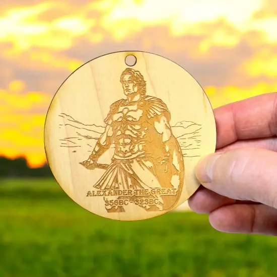 Ornament - Alexander the Great Raw Wood {3}