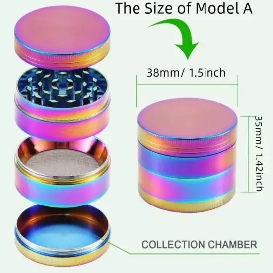 Kitcheniva 4 Layer Alloy Metal Herb Spice Crusher Kitchen {1}