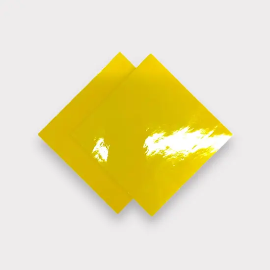 Gold (Yellow) Tone Opaque Fusible Glass Sheets / Mosaic Squares - 2 Pack {2}