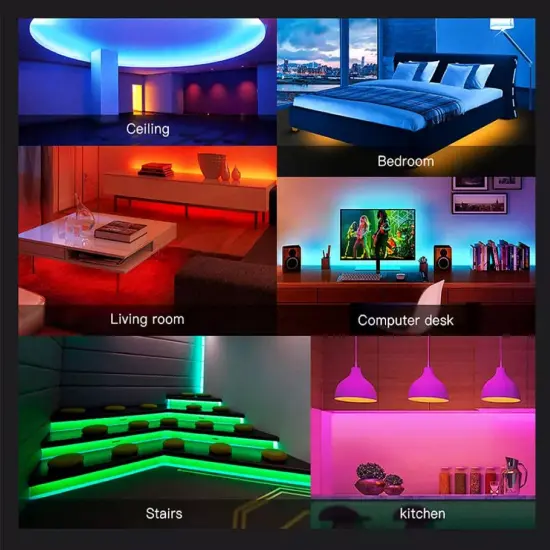 Kitcheniva 12V 384LEDs/M Waterproof Tape Rope Lights Pink {4}