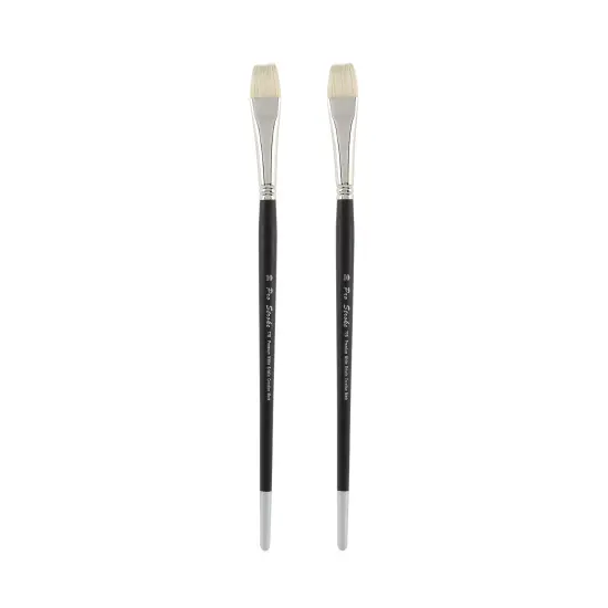 Creative Mark Pro Stroke Premium White Chungking Hog Bristle Artist Paint Brush - Bright - Natural Bristle Brush w/ Great Control Suitable for Oils, Watercolors, Acrylics, Alkyds, Caseins {1}