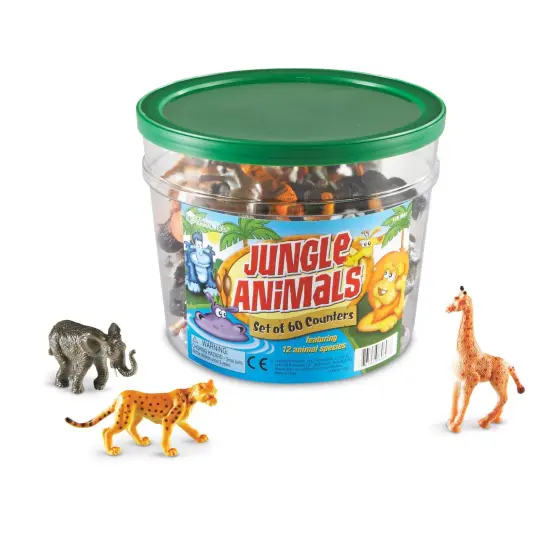 Jungle Animal Counters, Set of 60 {3}