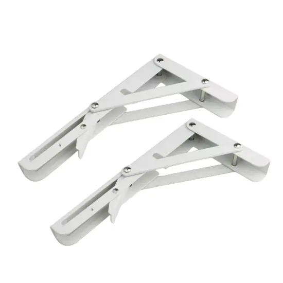Kitcheniva 2 Pcs Heavy Duty Wall Mounted Folding Shelf Brackets 14 inch - silver {2}