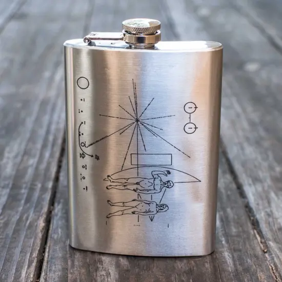 8oz Pioneer Message Stainless Steel Flask {3}