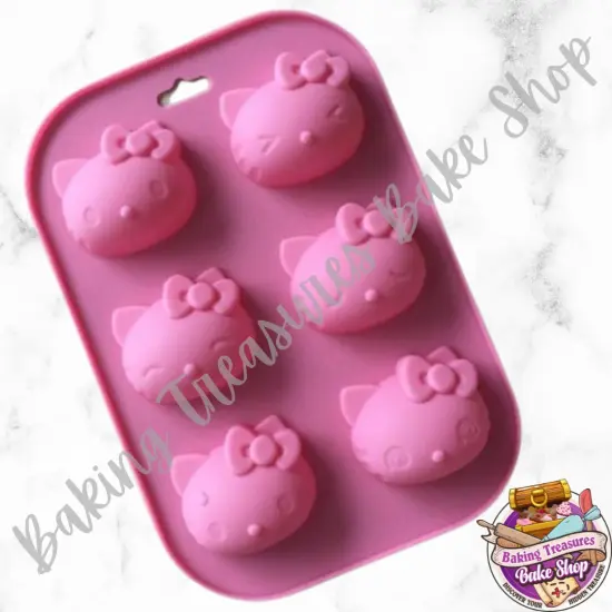 Cute Cat HK Head Silicone Handmade Soap Mold Food Grade Silicone Jelly Pudding Cake {1}