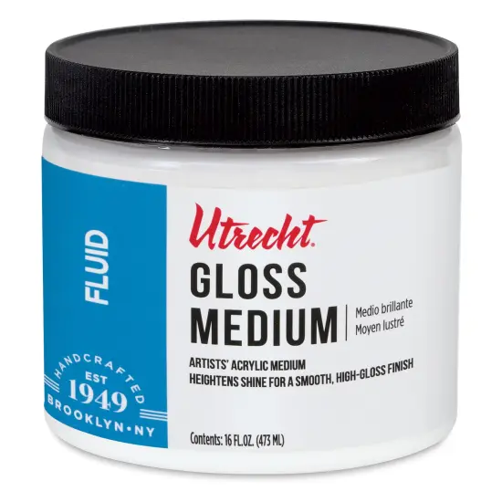 Utrecht Artists' Acrylic Fluid Medium - Gloss Medium, 16 oz {1}