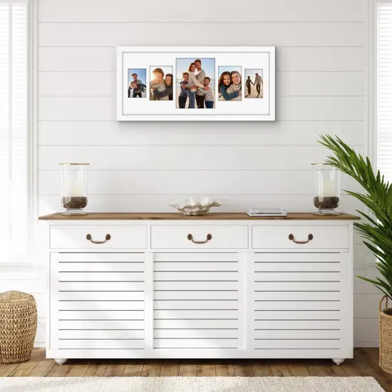 Americanflat 12x28 Collage Picture Frame - Fits One 8x10 Photo, Two 4x6 Photos, and Two 5x7 Photos or One 12x28 Photo {5}