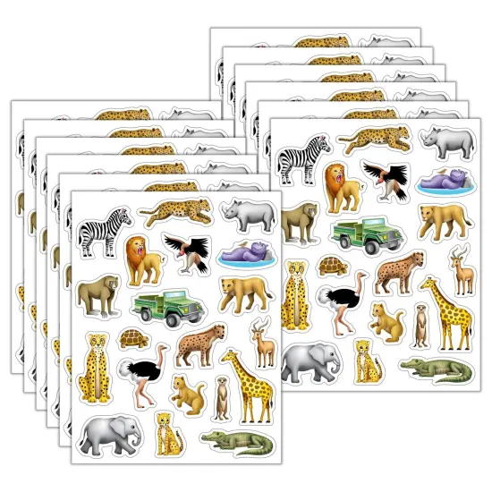 Safari Stickers, 120 Per Pack, 12 Packs {1}