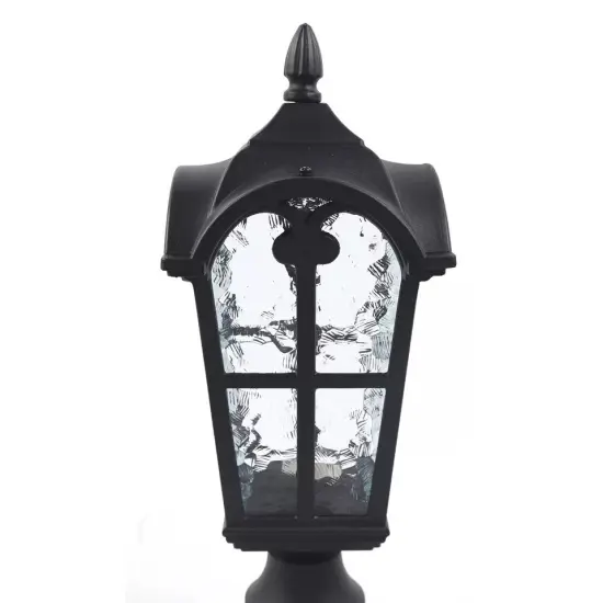 Post Pole Light Outdoor Garden Patio Driveway Yard Lantern Lamp Fixture Black {1}