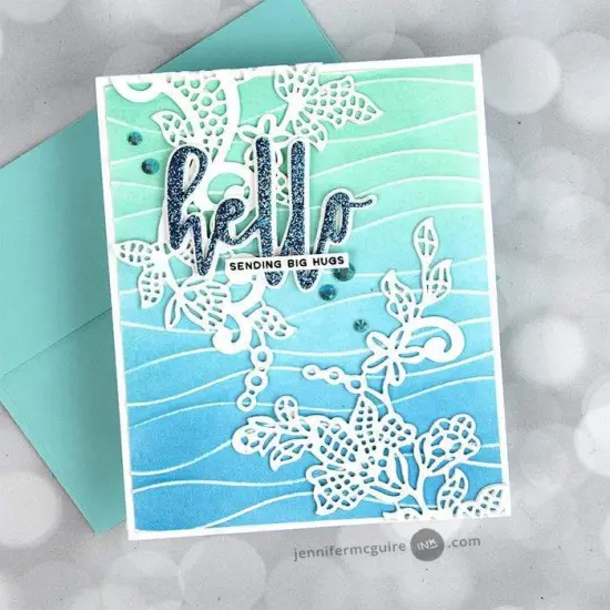 Ribbon Waves 3D Embossing Folder {3}