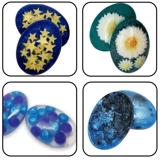 2 Pieces Silicone Mold For Handmade Soap 6 Cavity Oval Shape fat bath bombs Pink Color {5}