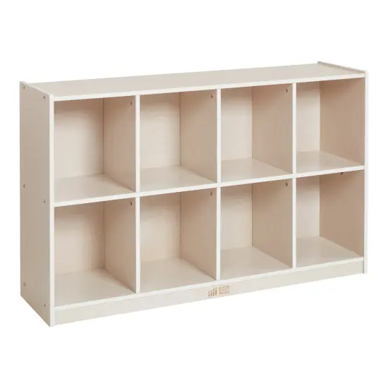 8-Compartment Mobile Backpack Storage Cabinet White Wash {1}