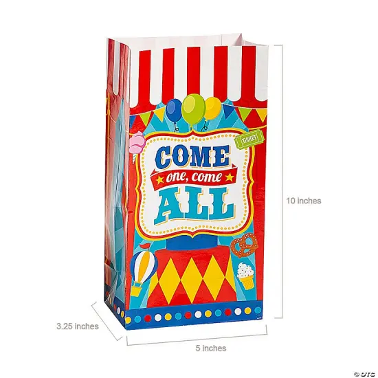 Carnival Treat Bags with Stickers Bulk 48 Pc {3}