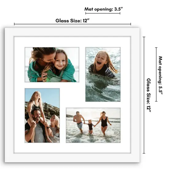 Americanflat 12x12 Collage Picture Frame - Fits Four 4x6 Photos or One 12x12 Picture {2}