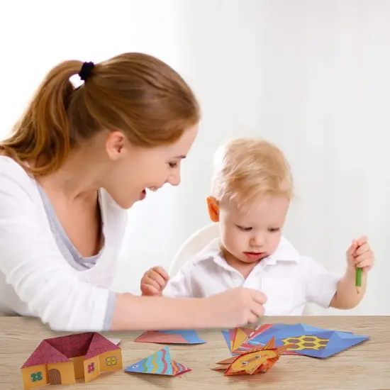 98 Sheets Origami Kit for Kids Ages 5-8 8-12, with Guiding Book, 47 Patterns, DIY Art and Craft Projects, Beginners Children's Day Gift Boy Girl {4}