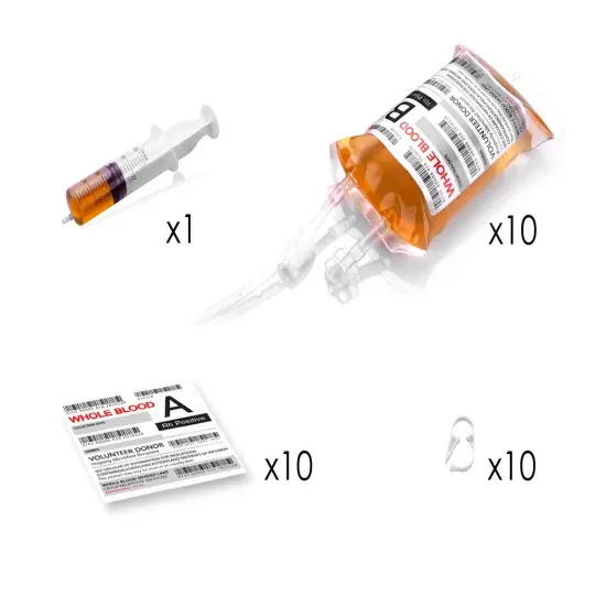 Blood Bags for Drinks, 10 IV Bags for Halloween Party Decoration, Reusable Drink Pouch for Live Blood of Theme Parties, Masquerade,Vampire,Zombie,Nurse Graduation Party Props {4}