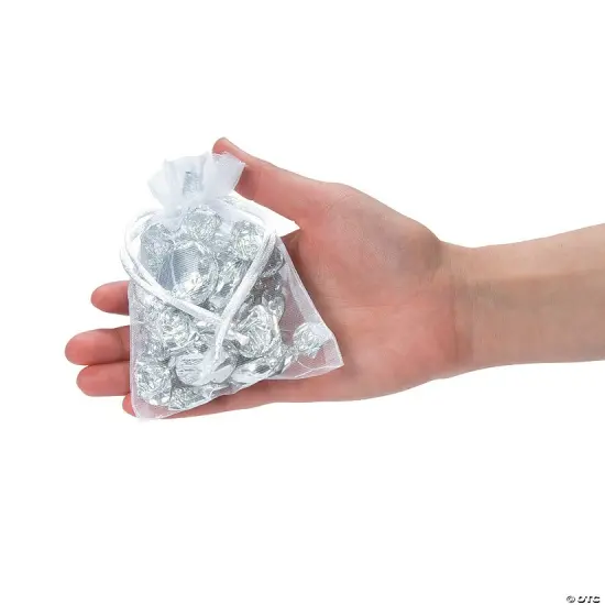Mini Sheer Wedding Organza Drawstring Treat Bags 3 1/4" x 4 3/4" - 12 Pc. {3}