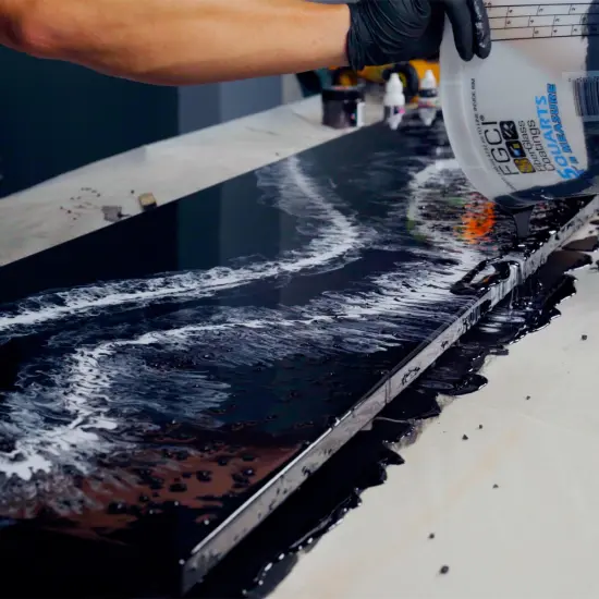 Super Clear Craft Art Resin Kit, Create Your Own DARK Ocean Resin Crafts! Includes Epoxy, Mica Colors & Supercolors Pigment Dispersion colors {5}