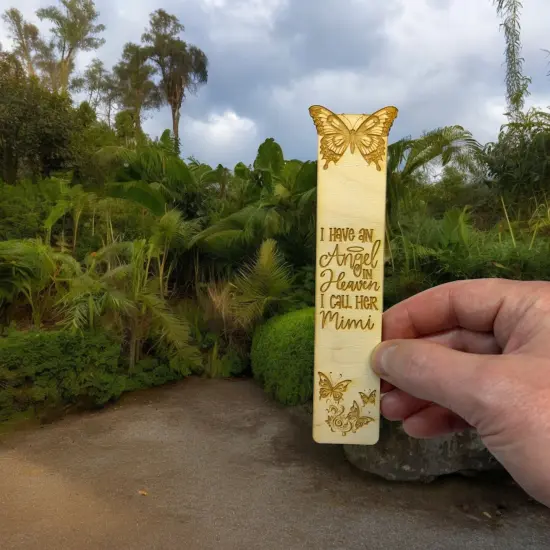 Bookmark - I have an angel in heaven I call her Mimi - Birch wood {6}