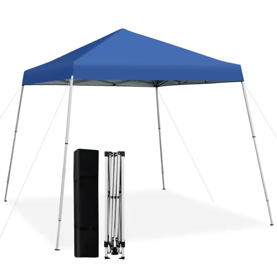 Costway 10x10ft Patio Outdoor Instant Pop-up Canopy Slanted Leg UPF50+ Sun Shelter {7}