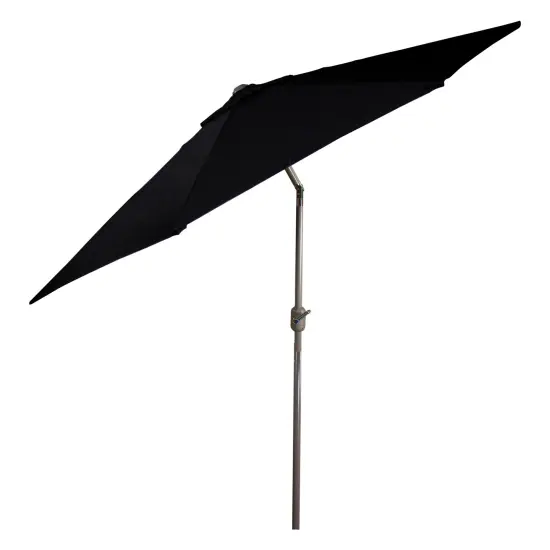 Northlight 9ft Outdoor Patio Market Umbrella with Hand Crank and Tilt, Black {7}