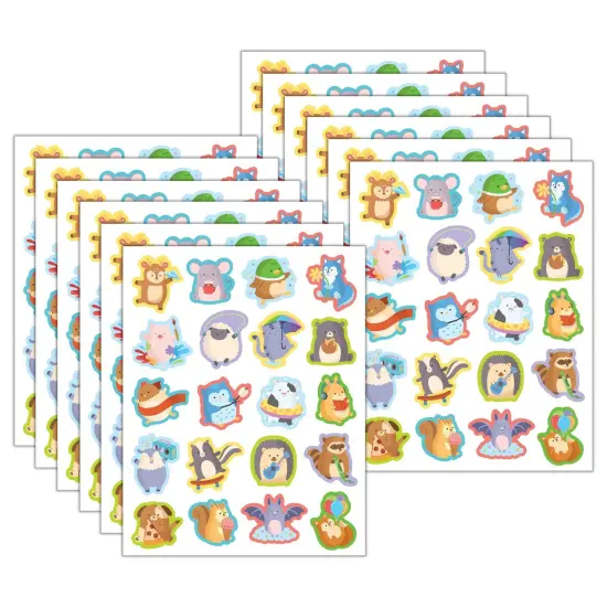 Cute Critters Stickers, 120 Per Pack, 12 Packs {1}