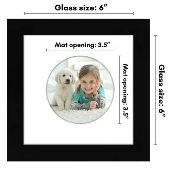 Americanflat Picture Frame with Round-Shaped Mat - Ideal for Any Room, Living Rooms, Dorm Room {8}