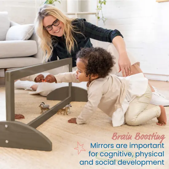 Double-Sided Bi-Directional Mirror, Kids Furniture Grey Wash {5}