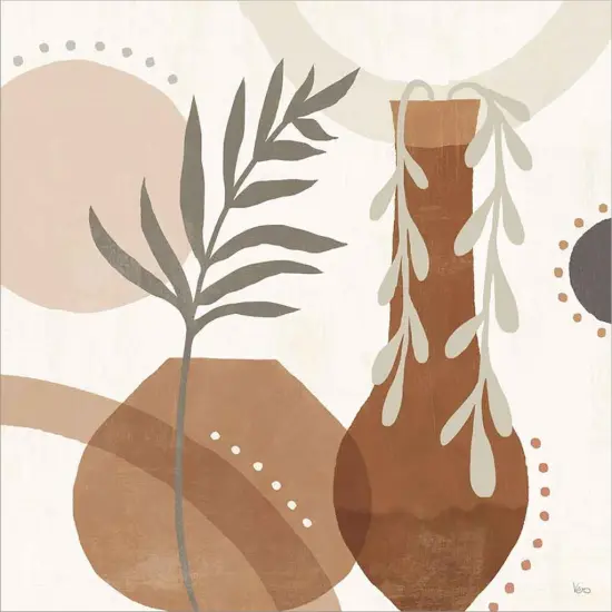 Botanical Form II Neutral by Veronique Charron 13" x 13" Framed Wall Art {2}