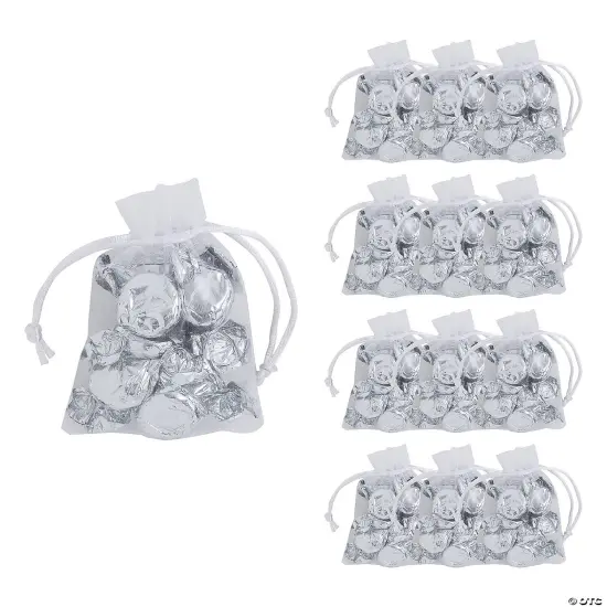 Mini Sheer Wedding Organza Drawstring Treat Bags 3 1/4" x 4 3/4" - 12 Pc. {4}