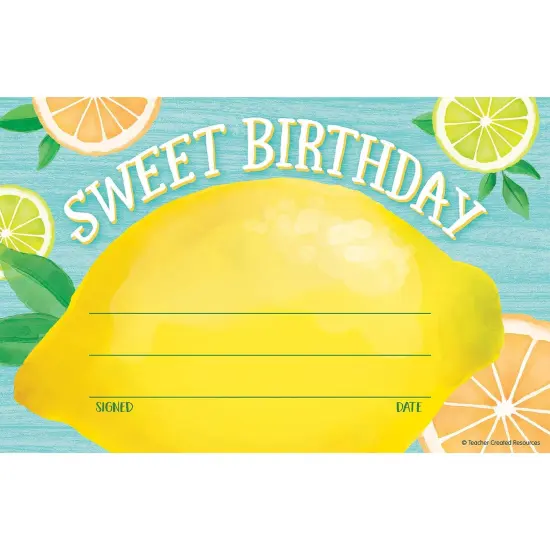 Lemon Zest Sweet Birthday Awards, 30 Per Pack, 6 Packs {1}