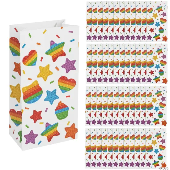 Bulk 48 Pc. Lotsa Pops Treat Bags with Stickers {2}