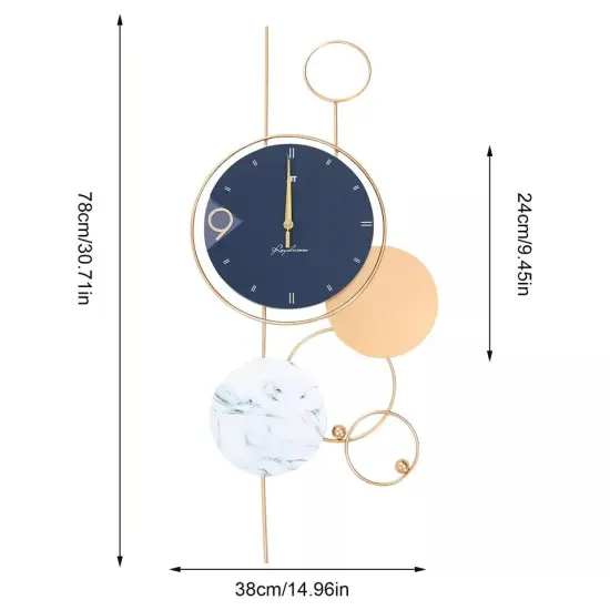 Modern Exquisite & Stylish Design Wall Clock Built-in Sweeping Seconds Movement {4}